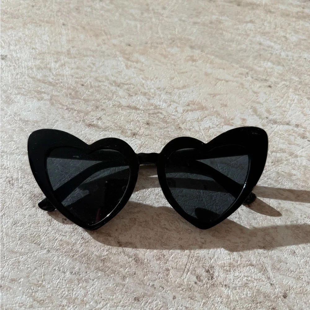 Heart Shaped Black Sunglasses